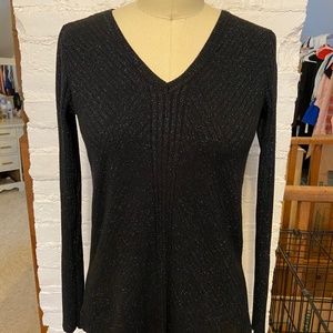 Black sweater with blue sparkles - xs